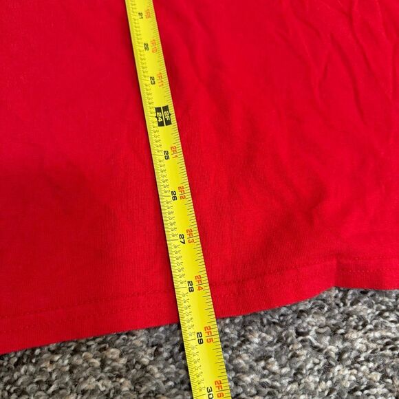 Peanuts Christmas Snoopy Shirt Top Extra Large XL Red Snowflake Sledding - Picture 7 of 7